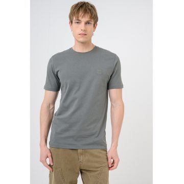 Tricou din bumbac Tales - Masliniu deschis