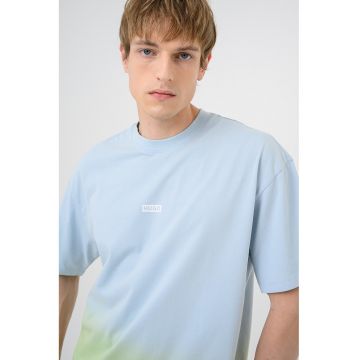 Tricou lejer cu logo - Albastru pastel