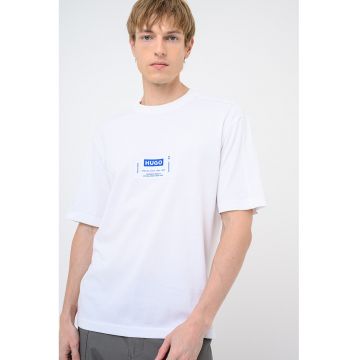 Tricou lejer cu logo Nromo - Alb optic