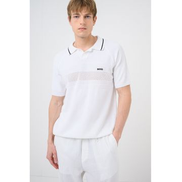 Tricou polo de bumbac Member - Alb