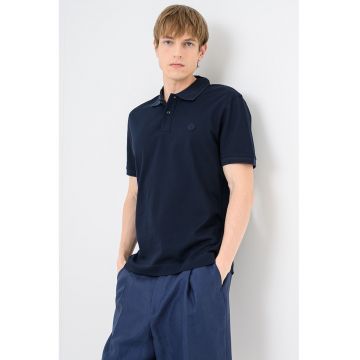 Tricou polo de bumbac Parris - Albastru ultramarin
