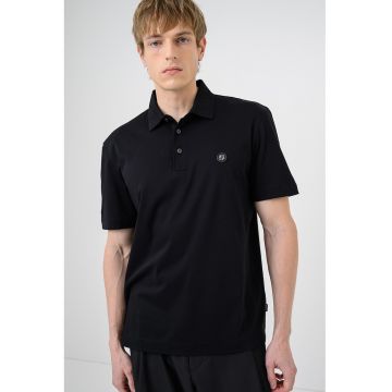 Tricou polo regular fit Parris - Negru stins