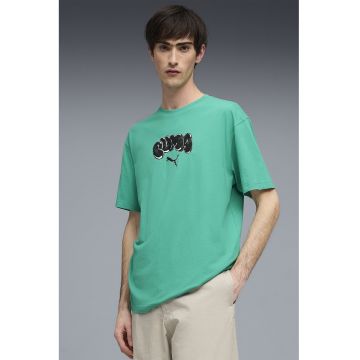 Tricou relaxed fit Balloon Art - Gri/Verde aquamarin