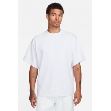 Tricou supradimensionat cu maneci cazute Swoosh - Alb
