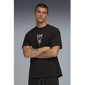 Tricou supradimensionat pentru baschet Swish N Ink - Negru