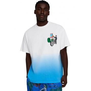 Tricou  The ATW Dylan 62159 - Alb/Albastru