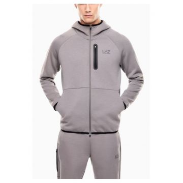 Bluza cu fermoar barbati NATURAL VENTUS7 M HOODIE FZ -  Bumbac - Gri - Gri