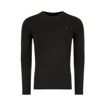 Bluza din bumbac cu detaliu mic logo -