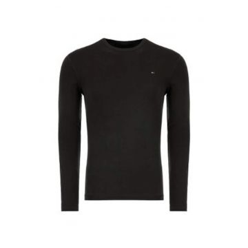 Bluza din bumbac cu detaliu mic logo -