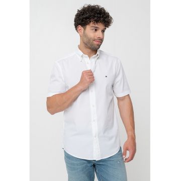 Camasa de poplin cu maneci scurte - Alb optic