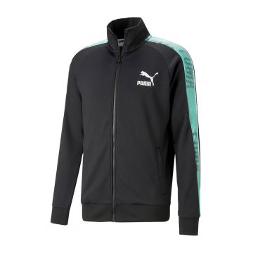 Hanorac barbati cu fermoar  T7 SPORT Track Jacket - Bumbac - Negru -