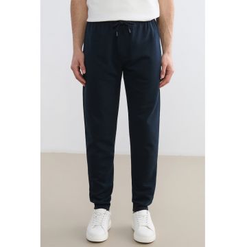 Pantaloni de trening cu snur de ajustare in talie - Albastru ultramarin