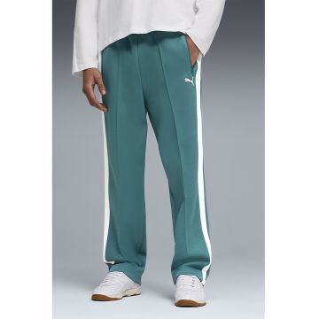 Pantaloni de ttrening relaxed fit cu buzunare cu fermoar T7 Always On - Alb/Verde smarald