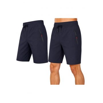 Pantaloni scurti cu buzunare oblice