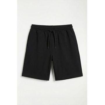Pantaloni scurti de trening cu buzunare - Negru
