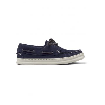 Pantofi boat din piele nabuc Runner Four 241642 - Albastru