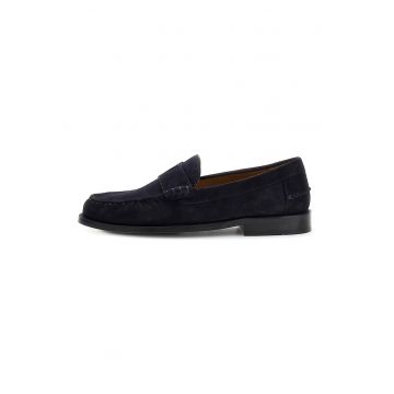 Pantofi loafer din piele intoarsa - Albastru ultramarin