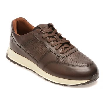 Pantofi sport CLARKS maro, RADWELL TIE, din piele naturala