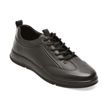 Pantofi sport OTTER negri, 651912, din piele naturala