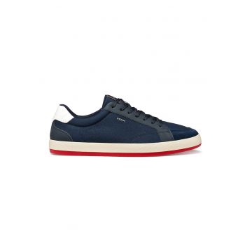 Pantofi sport Serifos din material textil cu garntiuri din piele intoarsa - Albastru ultramarin