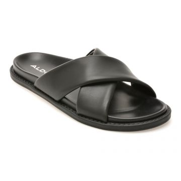 Papuci ALDO negri, BORGO 001, din piele ecologica