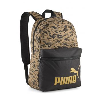 Rucsac cu imprimeu logo PHASE AOP - Negru/Bej