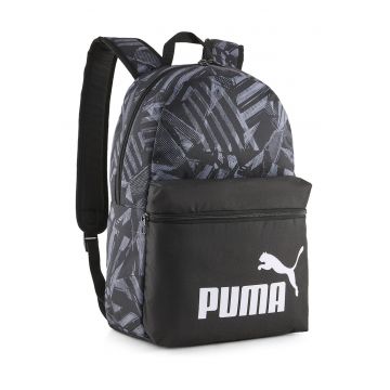 Rucsac cu imprimeu logo PHASE AOP - Negru stins/Gri carbune
