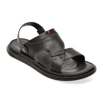 Sandale EPICA negre, 36709, din piele naturala