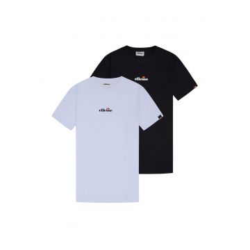 Set de tricouri din bumbac Ollio - 2 piese - Alb/Negru