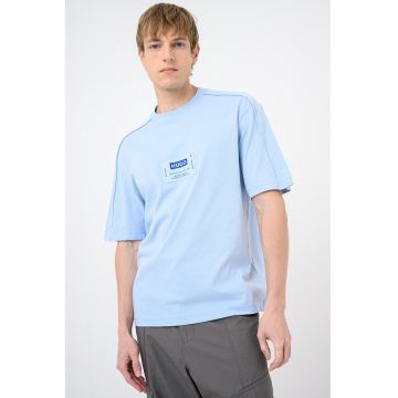 Tricou lejer cu logo Nromo - Albastru pastel