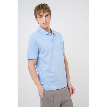 Tricou polo de bumbac Parris - Albastru pastel