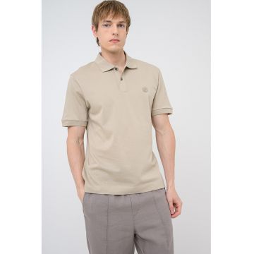 Tricou polo de bumbac Parris - Maro taupe deschis