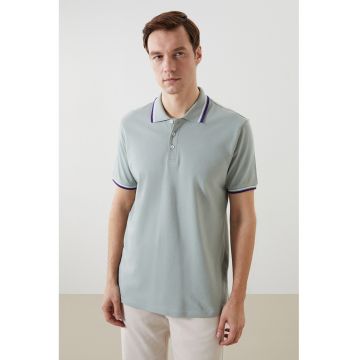 Tricou polo de bumbac - Verde pal