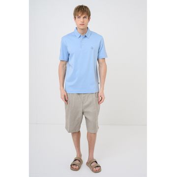 Tricou polo regular fit Parris - Albastru pastel