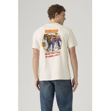 Tricou regular-fit cu imprimeu grafic - Rosu/Albastru pastel/Alb murdar