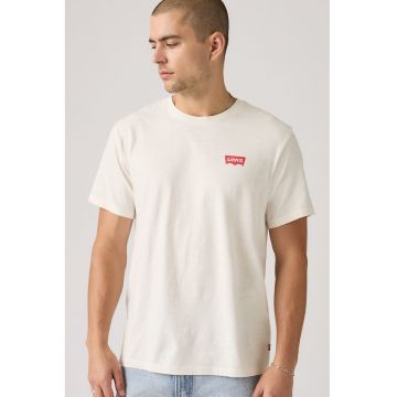 Tricou regular-fit cu imprimeu logo - Rosu/Alb murdar/Albastru