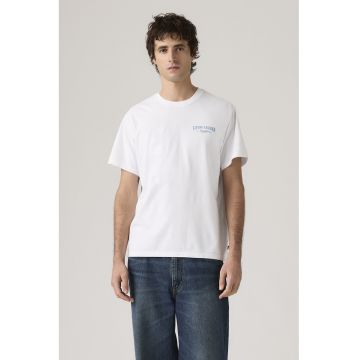 Tricou regular-fit cu imprimeu pe partea din spate - Alb optic