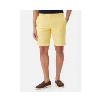 Bermude chino slim fit cu talie inalta
