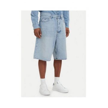 Bermude din denim cu croiala lejera -