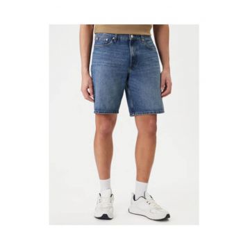 Bermude din denim regular fit cu talie inalta