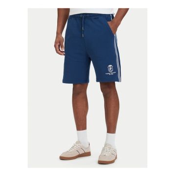 Bermude relaxed fit cu benzi laterale contrastante