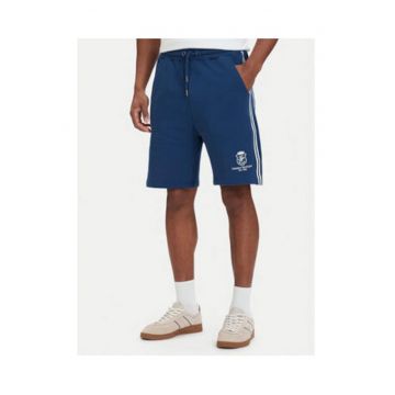 Bermude relaxed fit cu benzi laterale contrastante