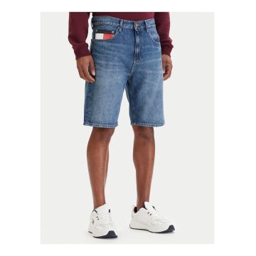 Blugi scurti regular fit din amestec de bumbac si bumbac reciclat