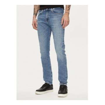 Blugi skinny cu aspect decolorat - Albastru pastel
