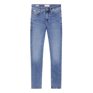 Blugi skinny cu aspect decolorat - Albastru pastel
