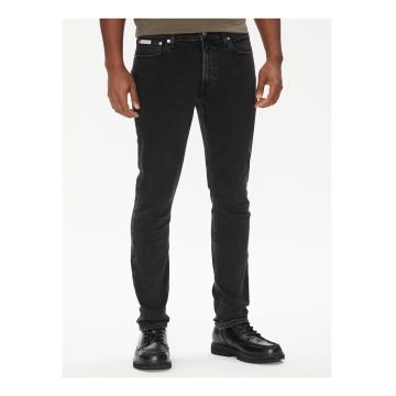 Blugi skinny cu talie medie si buzunare multiple