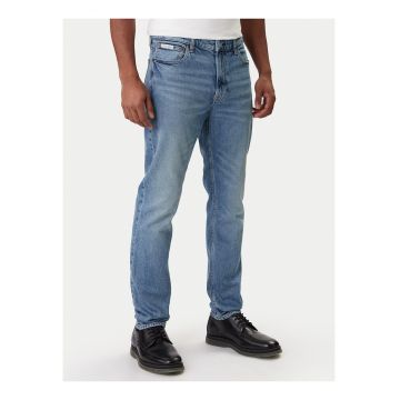 Blugi slim fit cu aspect decolorat