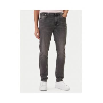 Blugi slim fit cu talie joasa