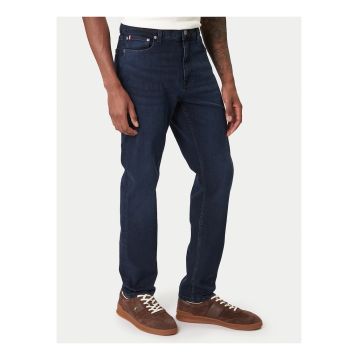 Blugi slim fit cu talie medie si model uni