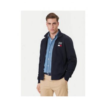 Bluza de trening cu logo brodat si fermoar